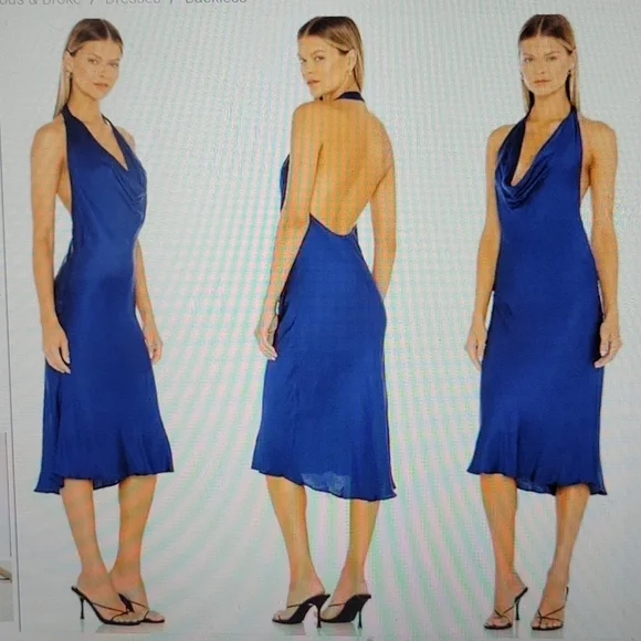 halter backless white dress Savanna Halter Open Back Maxi Dress | Pearl | Dresses main image 0